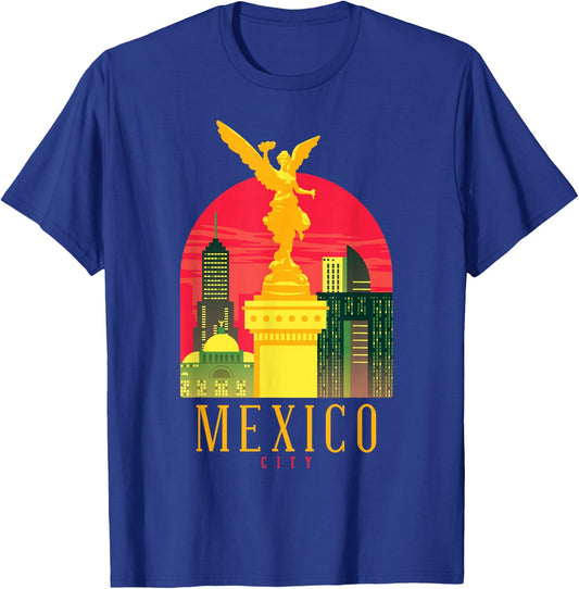 Mexico City Angel of Independence Statue Souvenir T-Shirt - T-Shirt | Royal