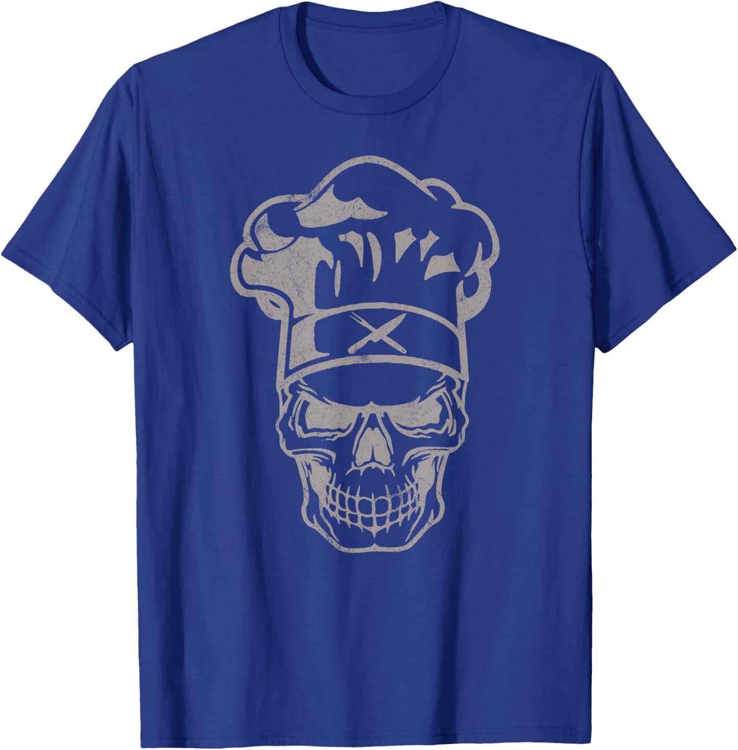 Chef Skull Chef's Hat Cooking Chef Gift T-Shirt - T-Shirt | Royal
