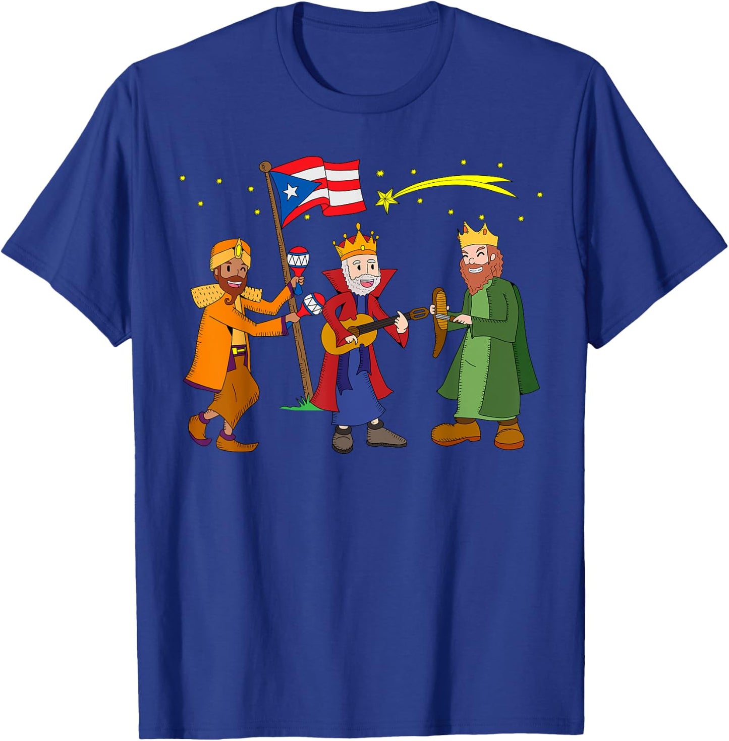 Playa Serena Funny Christmas Puerto Rico Christmas Tres Reyes Magos Three Wise Men -Adults T-Shirt - T-Shirt | Royal