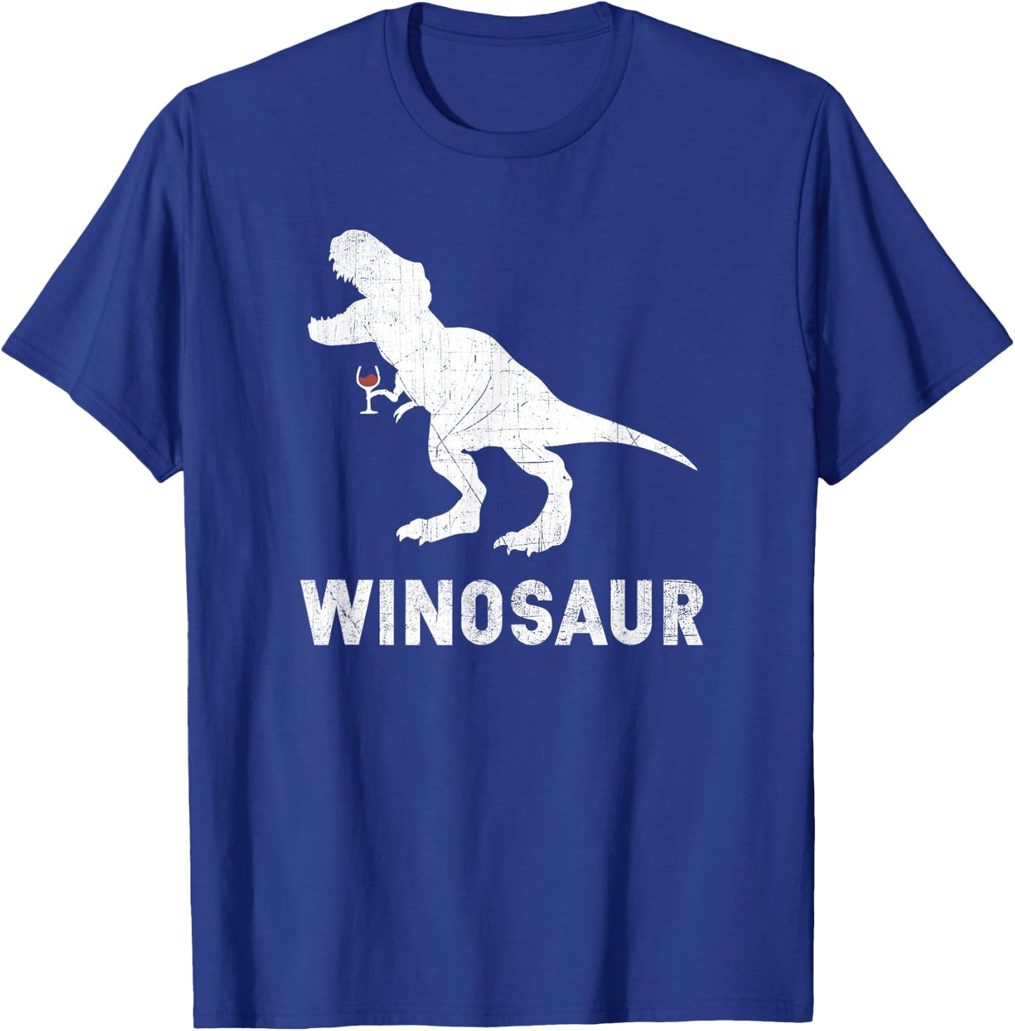 Winosaur Red Wine Drinking Dinosaur T-Rex T shirt T-Shirt - T-Shirt | Royal