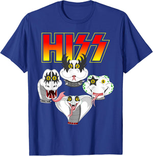 Hiss Cute Funny Snake Lover Rock And Roll Band Gift T-Shirt - T-Shirt | Royal