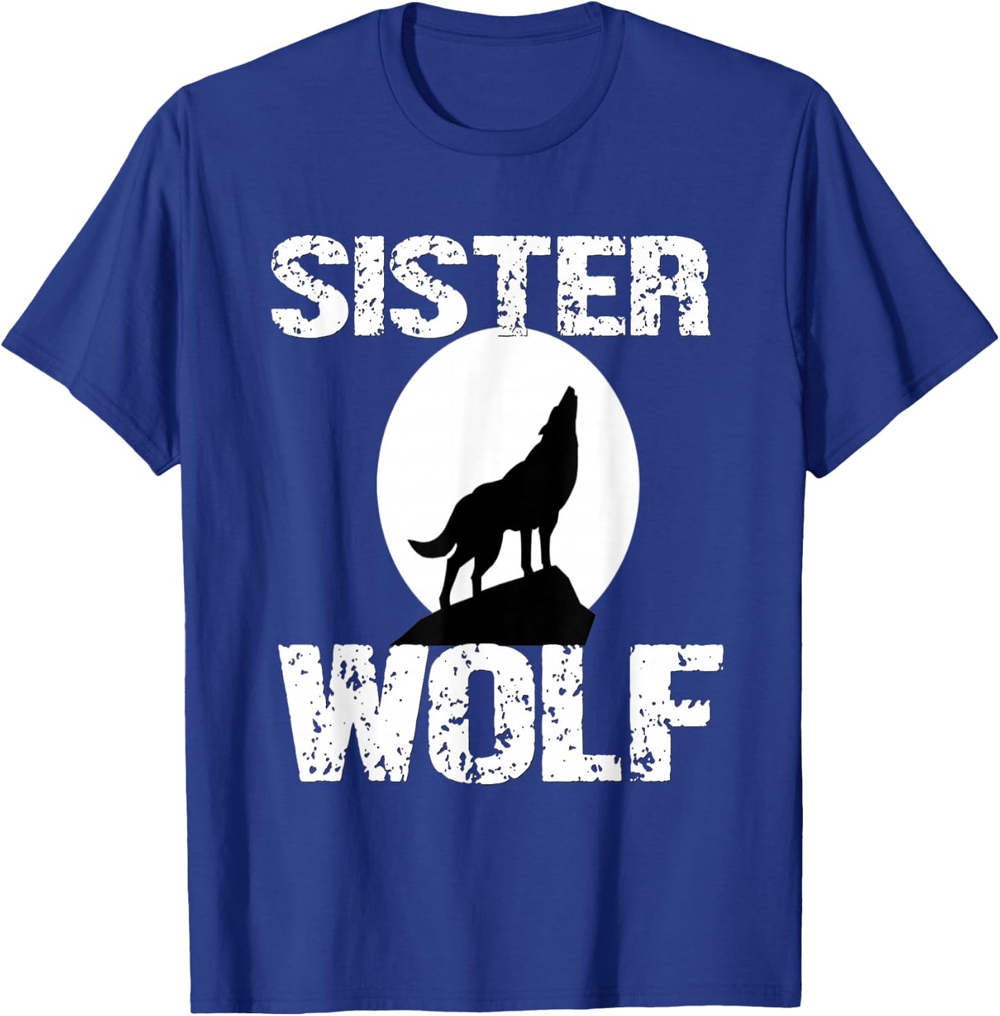 Sister Wolf Shirt Matching Family Tribe Wolves Moon Girls T-Shirt - T-Shirt | Royal