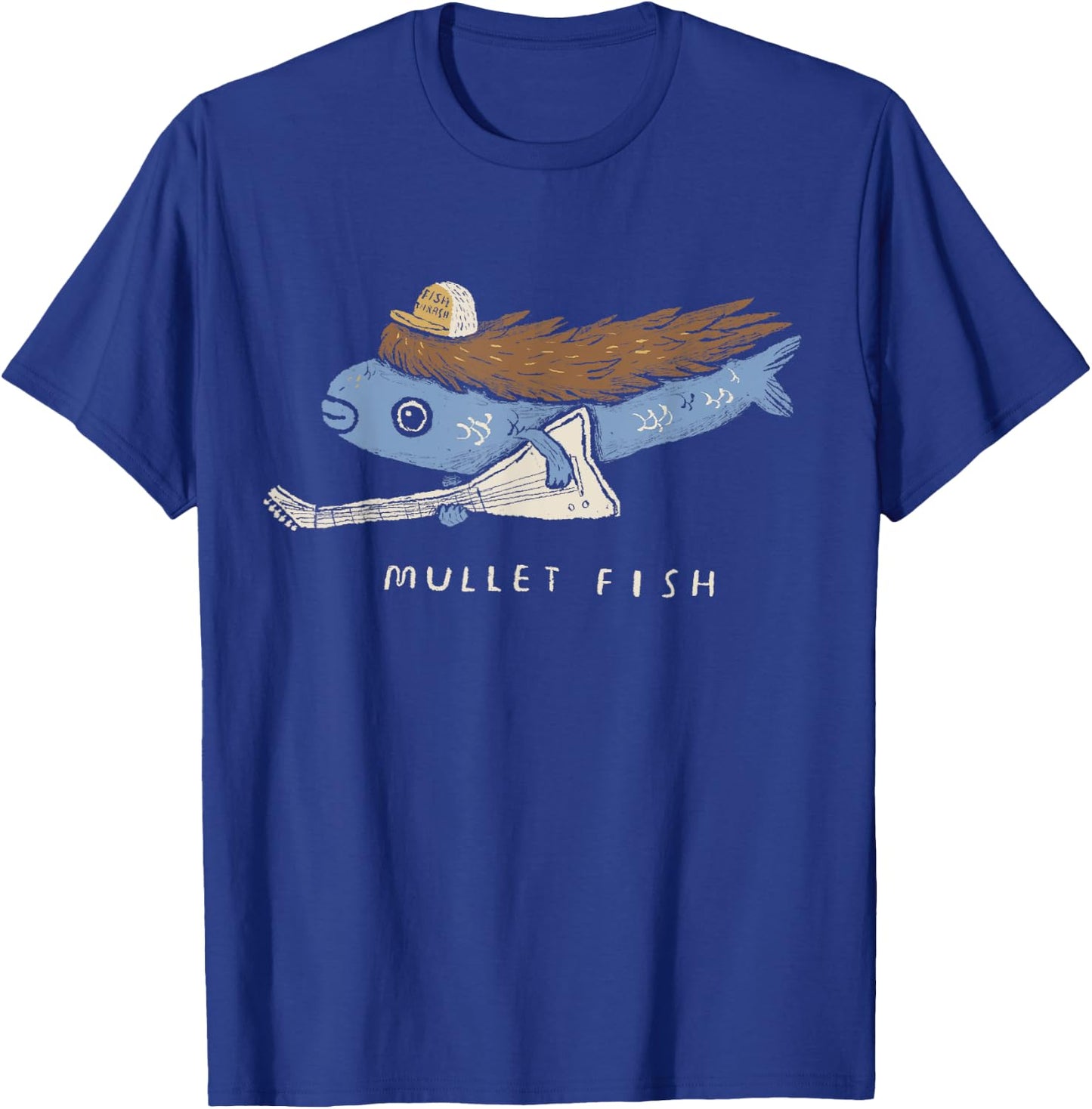 Funny Mullet Fish 80s Shirt. Heavy Metal. Fish . T-Shirt - T-Shirt | Royal