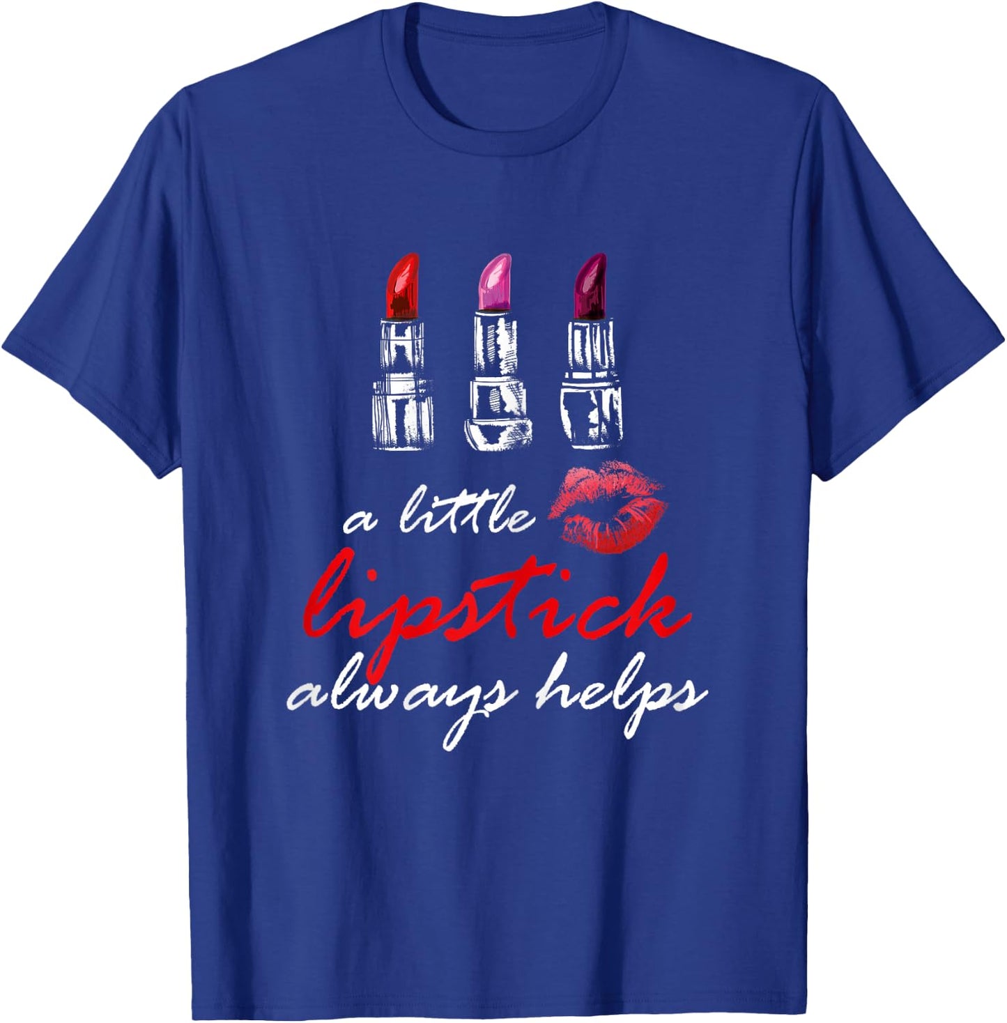 Women's Red Lipstick T-Shirt - T-Shirt | Royal