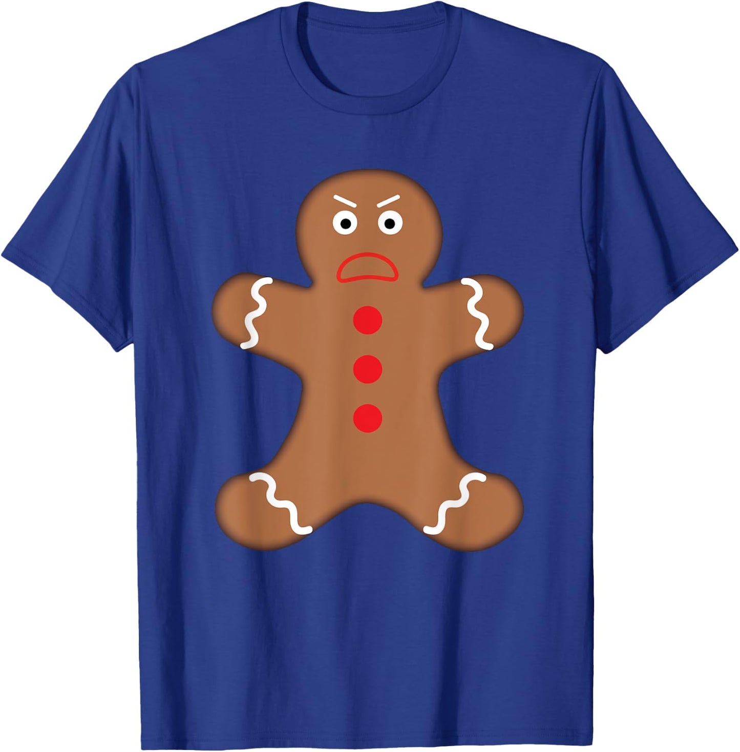 Angry Gingerbread Man Shirt - Funny Christmas Cookie Baking T-Shirt - T-Shirt | Royal