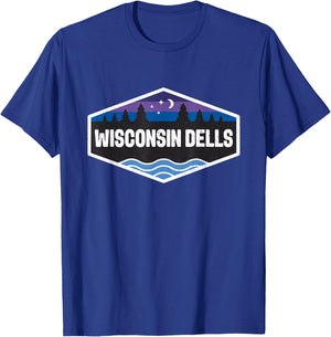Vintage Retro 70s 80s Wisconsin Dells WI Travel Souvenir T-Shirt - T-Shirt | Royal