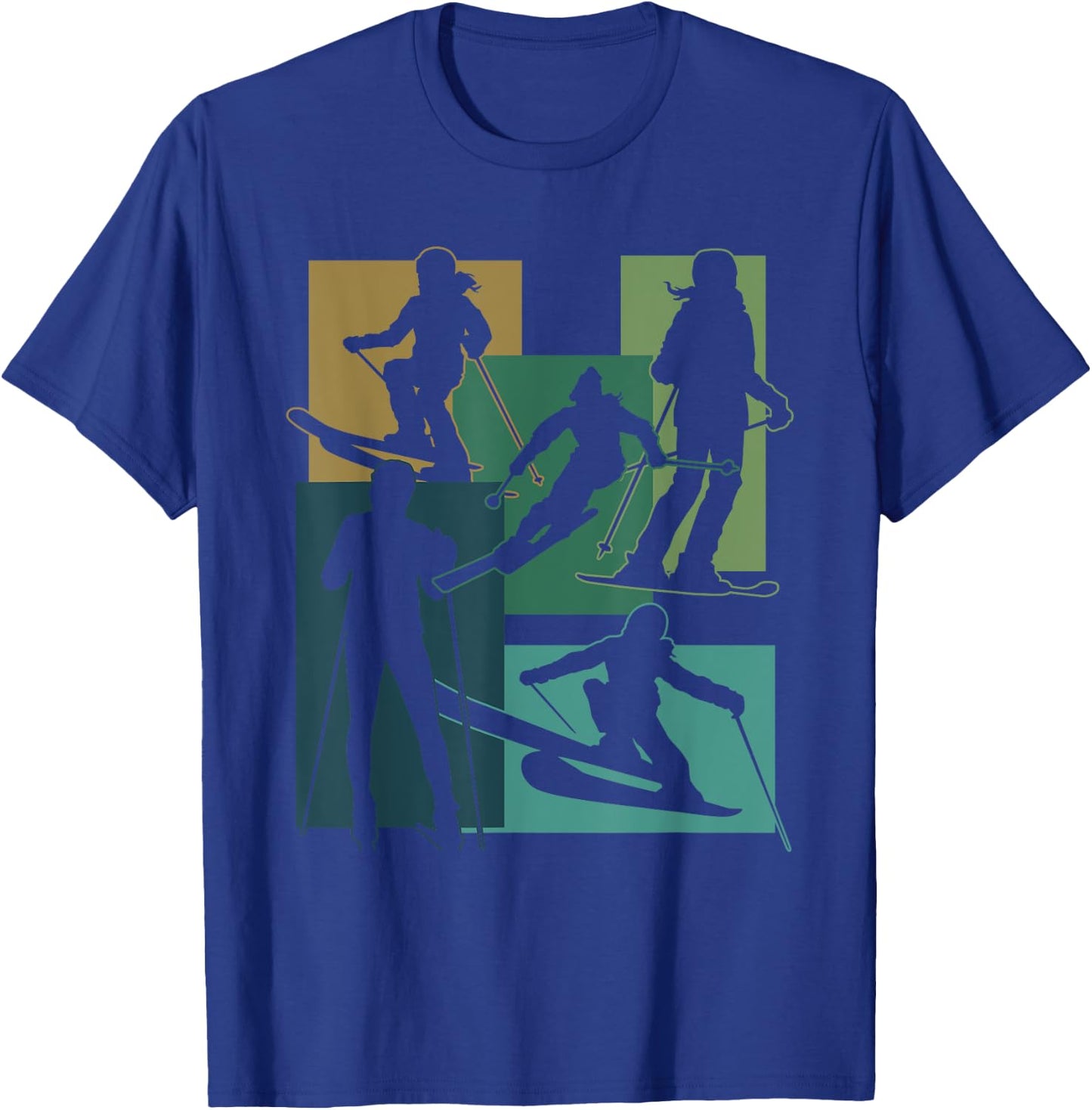 Funny Skiing Ski Snowboarding Game Winter Sports Enthusiasts T-Shirt - T-Shirt | Royal