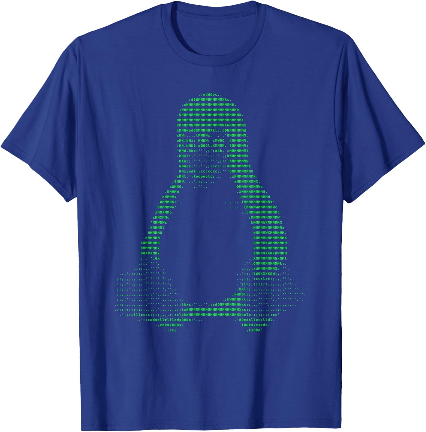 Tux Hacker Coder Sysadmin Printed Casual Design T-Shirt - T-Shirt | Royal