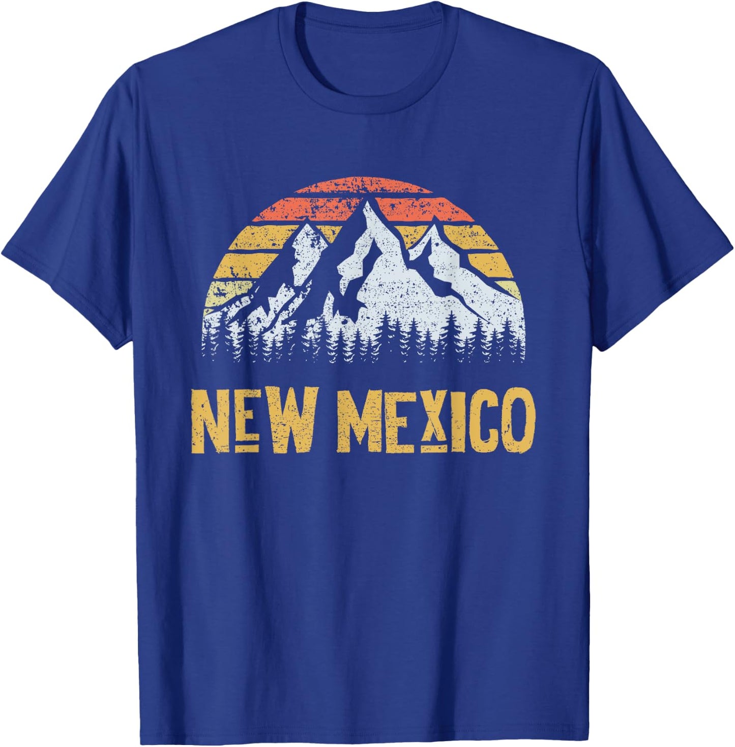 Vintage Retro NM New Mexico U.S. Mountain State T-Shirt - T-Shirt | Royal