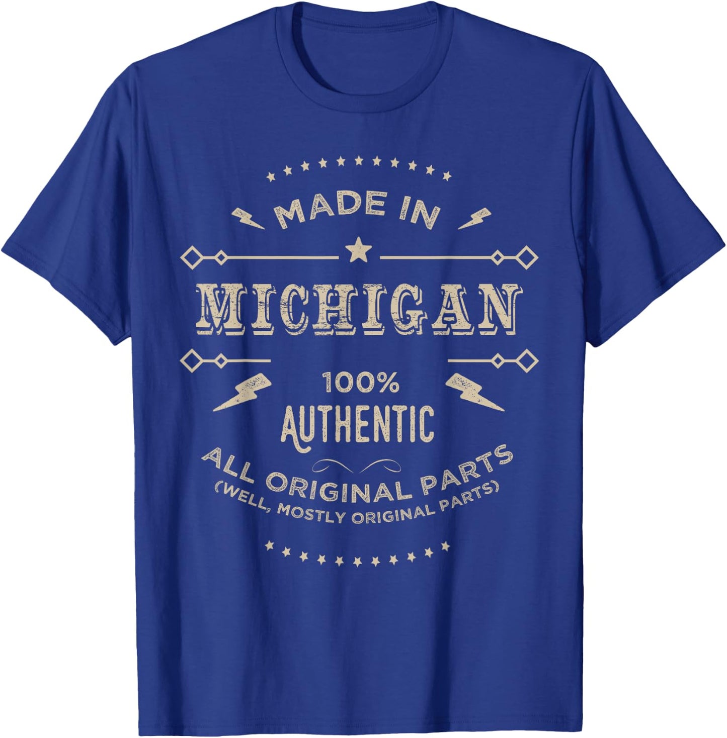 Made In Michigan Is My Home T Shirt T-Shirt - T-Shirt | Royal