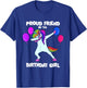 Proud Friend of Birthday Girl Unicorn Best Friend Birthday T-Shirt - T-Shirt | Royal
