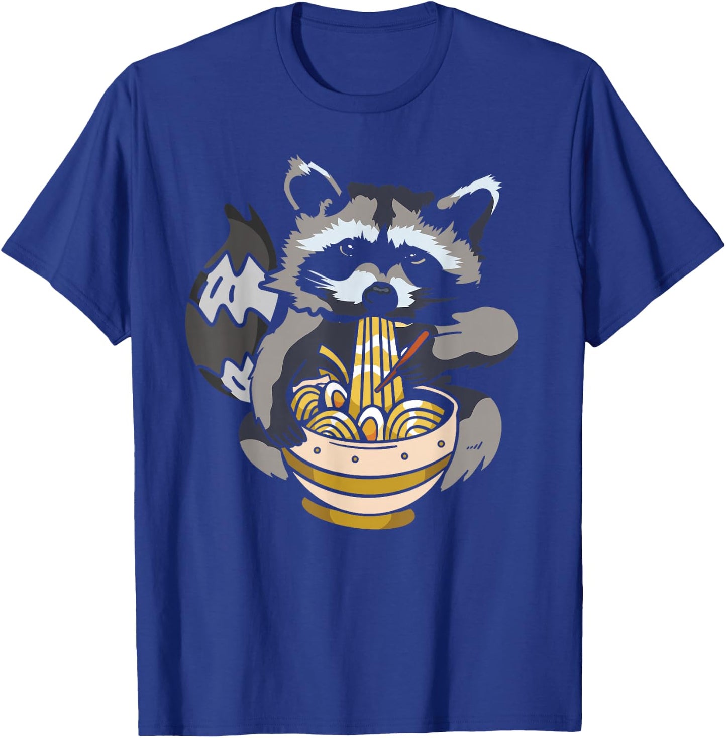InGENIUS Raccoon Lover Shirts & Gifts -Adult Raccoon Eating Ramen Funny Trash Panda Meme Japanese Noodle - Black, Small, Short Sleeve T-Shirt - T-Shirt | Royal