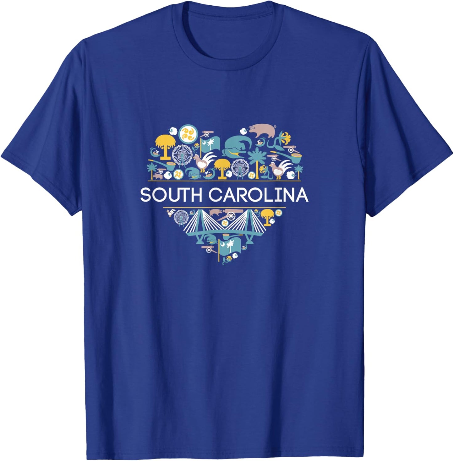 I Love South Carolina | SC Palmetto Pride Southern T-Shirt - T-Shirt | Royal