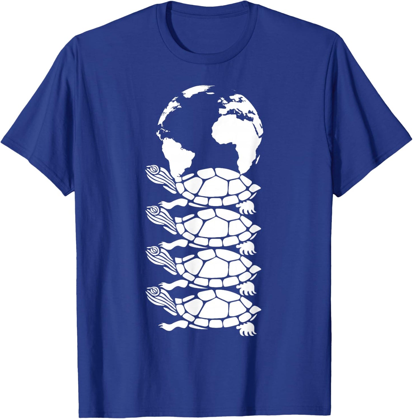 Outure Women's Turtles All the Way Down Black Cotton T-Shirt - T-Shirt | Royal