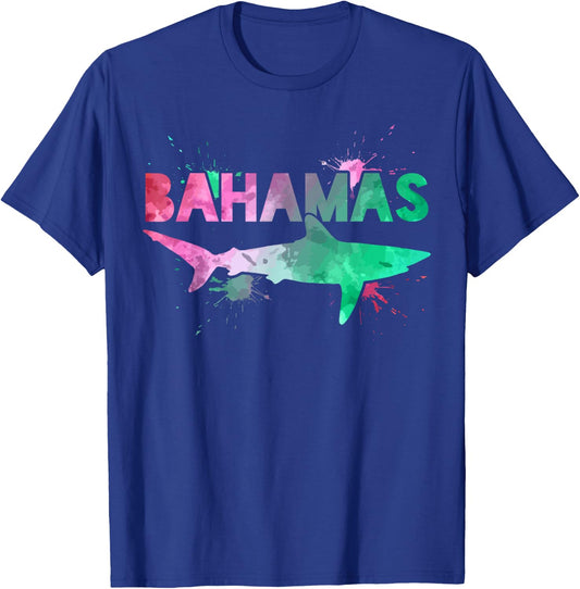 Bahamas Shark Diving Surfer Souvenir Gift T-Shirt - T-Shirt | Royal