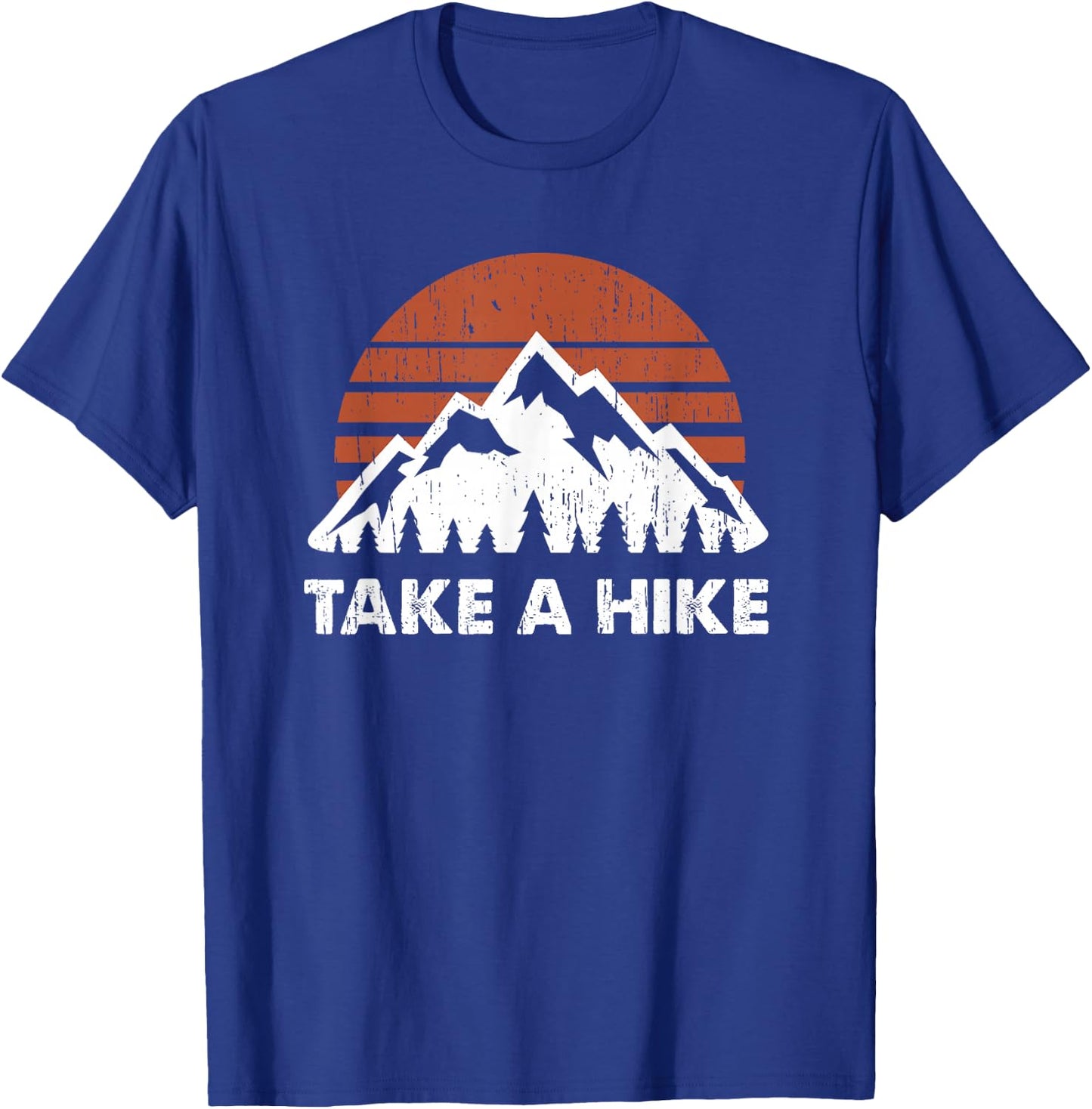 Vintage Take a Hike Outdoors Nature Hiking Lover T-Shirt - T-Shirt | Royal