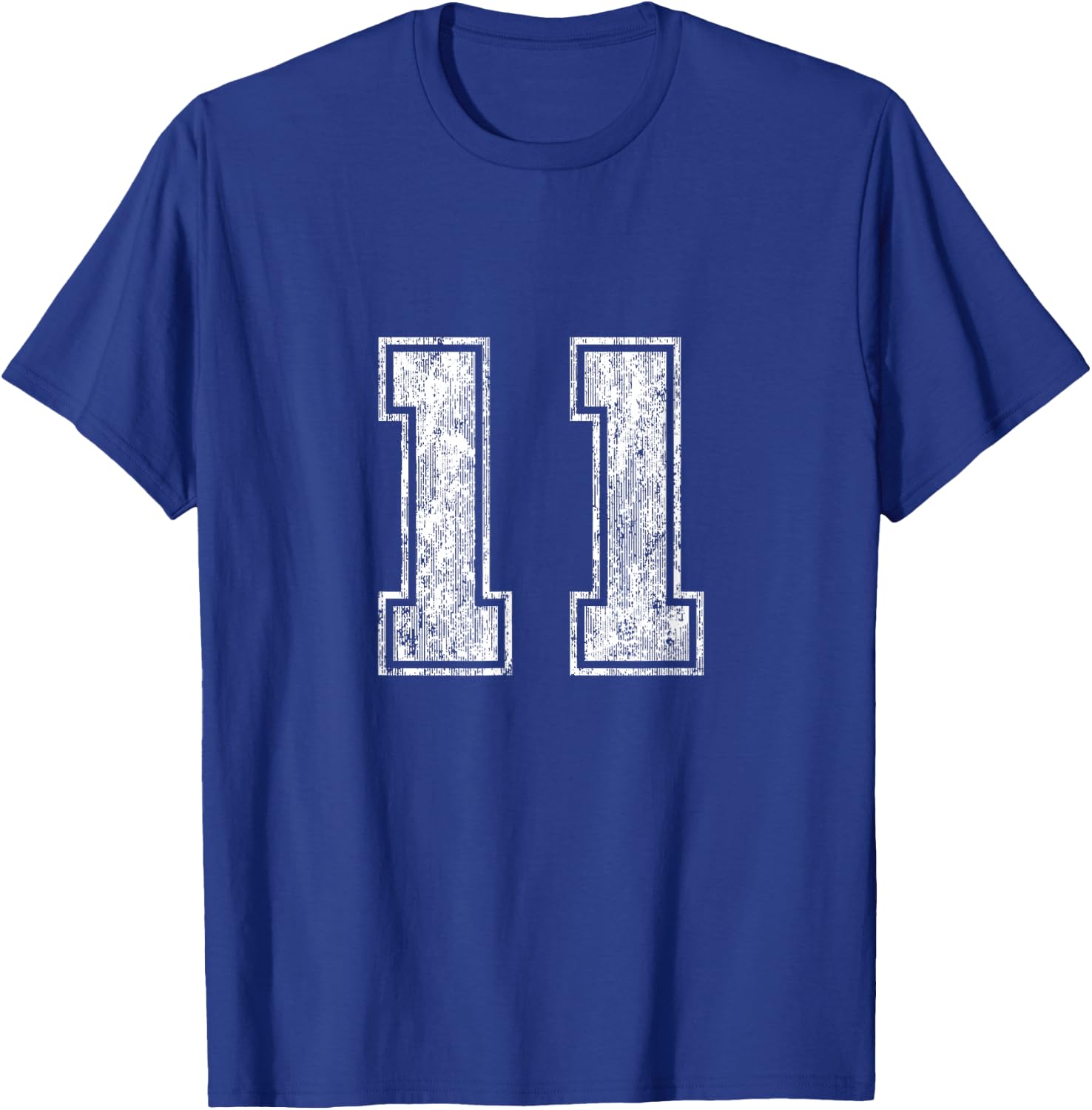 Number 11 Vintage Eleven Sports Design T-Shirt - T-Shirt | Royal