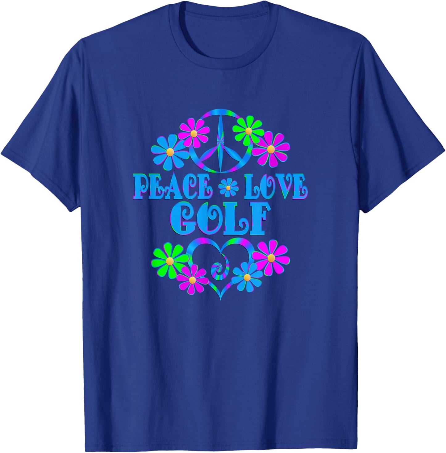 Peace Love Golf T-Shirt - T-Shirt | Royal