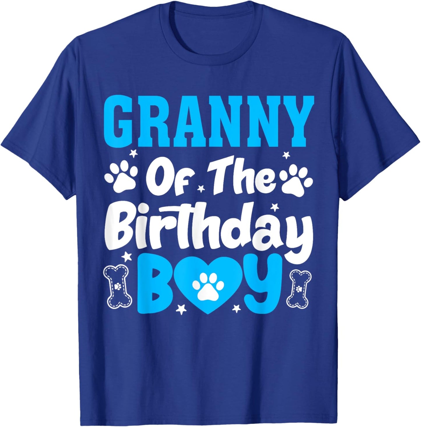Granny Of The Birthday Boy Dog Family Matching Party T-Shirt - T-Shirt | Royal
