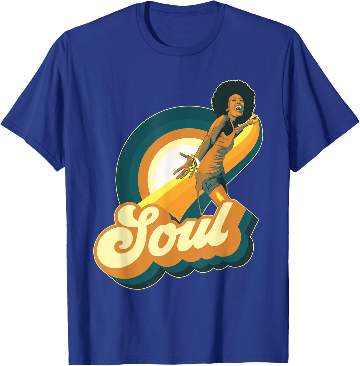 70s Funk Afro Disco Soul T-Shirt - T-Shirt | Royal