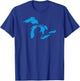 Five Great Lakes American Midwest Native Fresh Water T-Shirt - T-Shirt | Royal