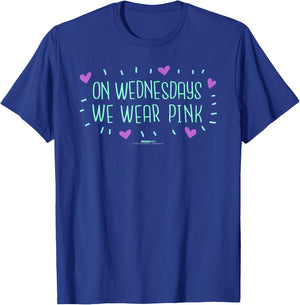 Mean Girls On Wednesdays We Wear Pink Hearts Y2K Movie T-Shirt - T-Shirt | Royal