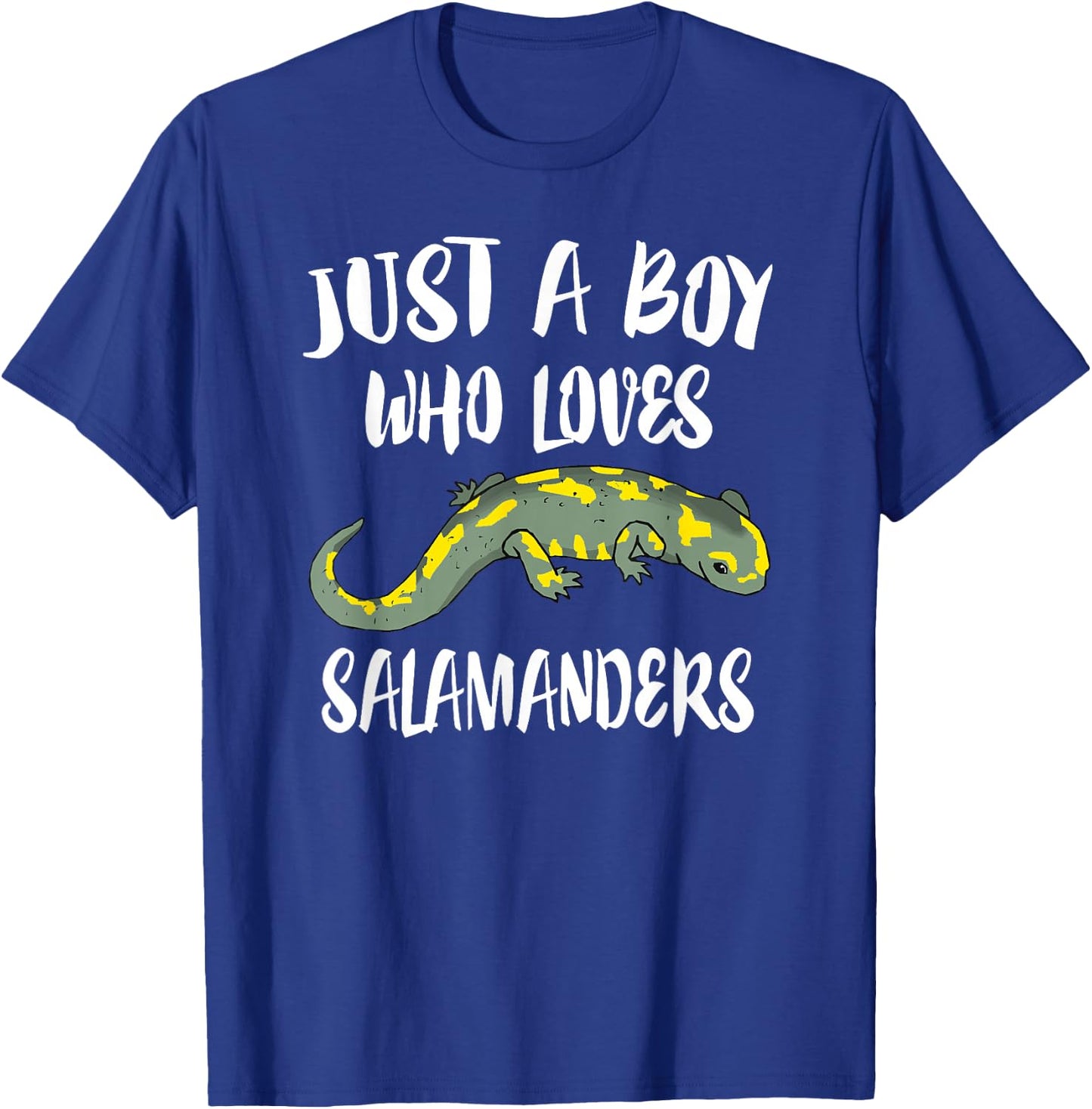 Just A Boy Who Loves Salamanders Lizard Gift T-Shirt - T-Shirt | Royal