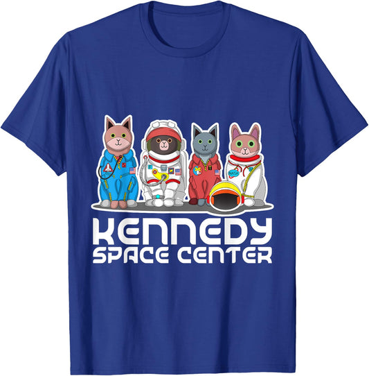 Cat Kennedy Space Center Shirt T-Shirt - T-Shirt | Royal