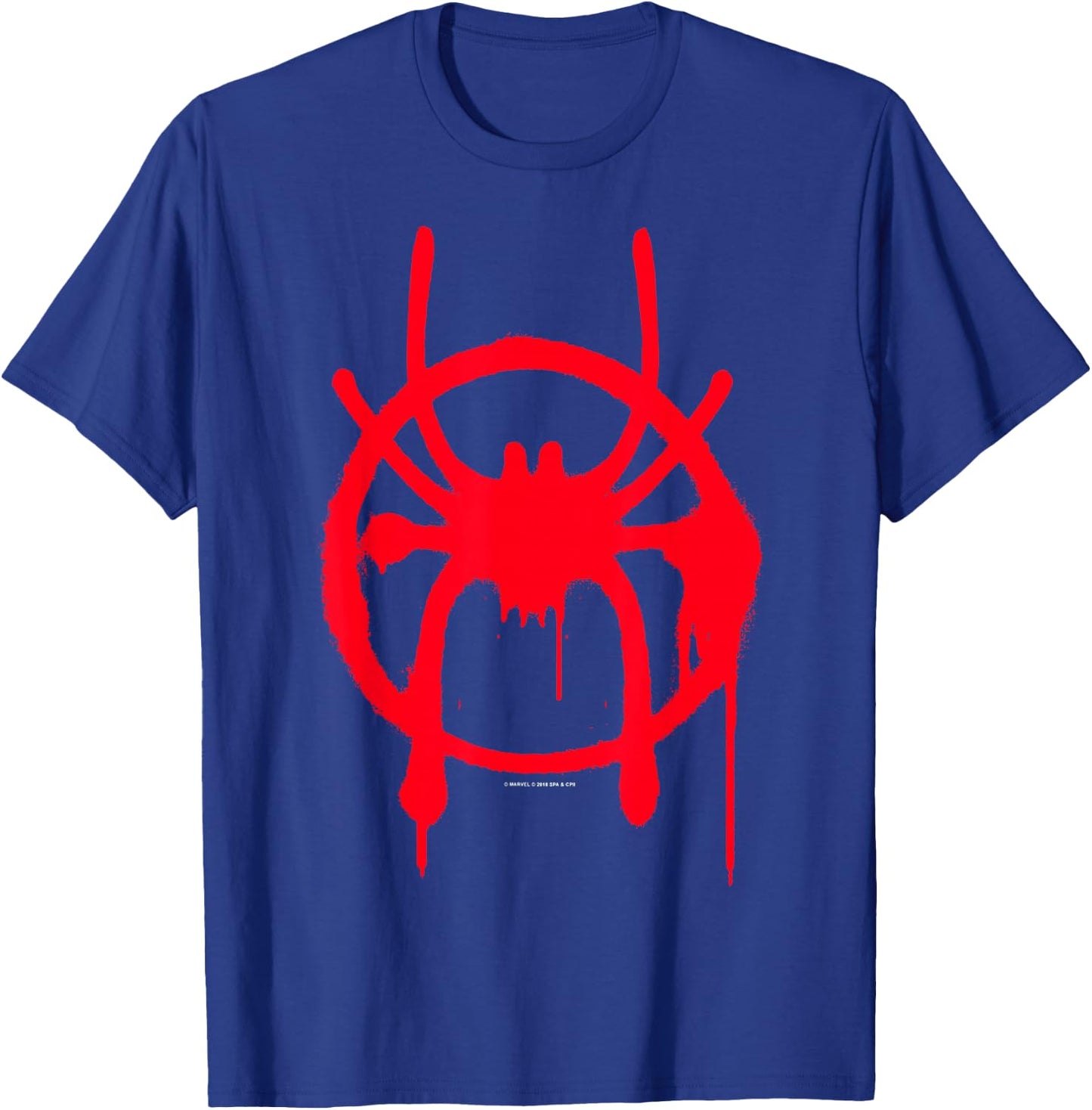Marvel Spider-Man Spiderverse Miles Symbol Tag T-Shirt - T-Shirt | Royal