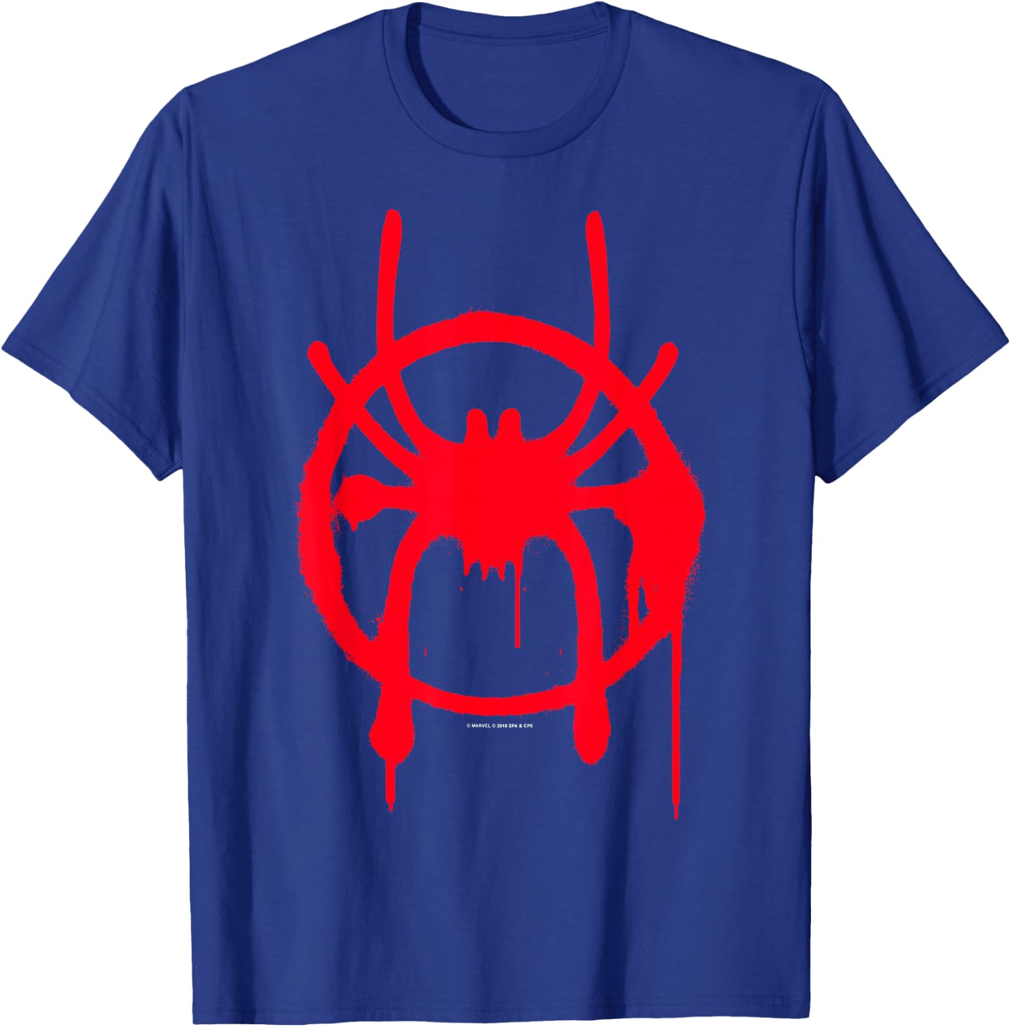 Marvel Spider-Man Spiderverse Miles Symbol Tag T-Shirt - T-Shirt | Royal