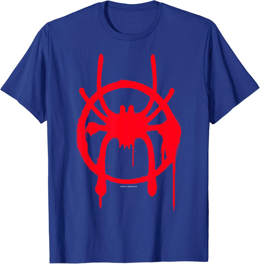 Marvel Spider-Man Spiderverse Miles Symbol Tag T-Shirt - T-Shirt | Royal