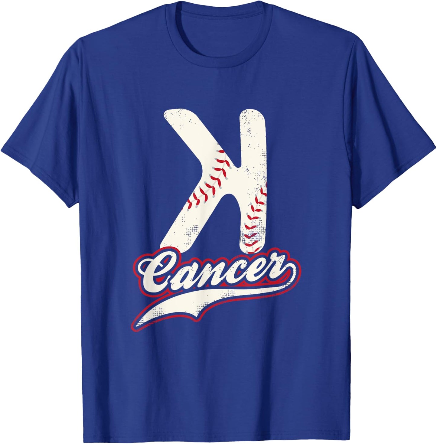 StriKe Out Cancer Trendy Baseball Shirt To Support T-Shirt - T-Shirt | Royal
