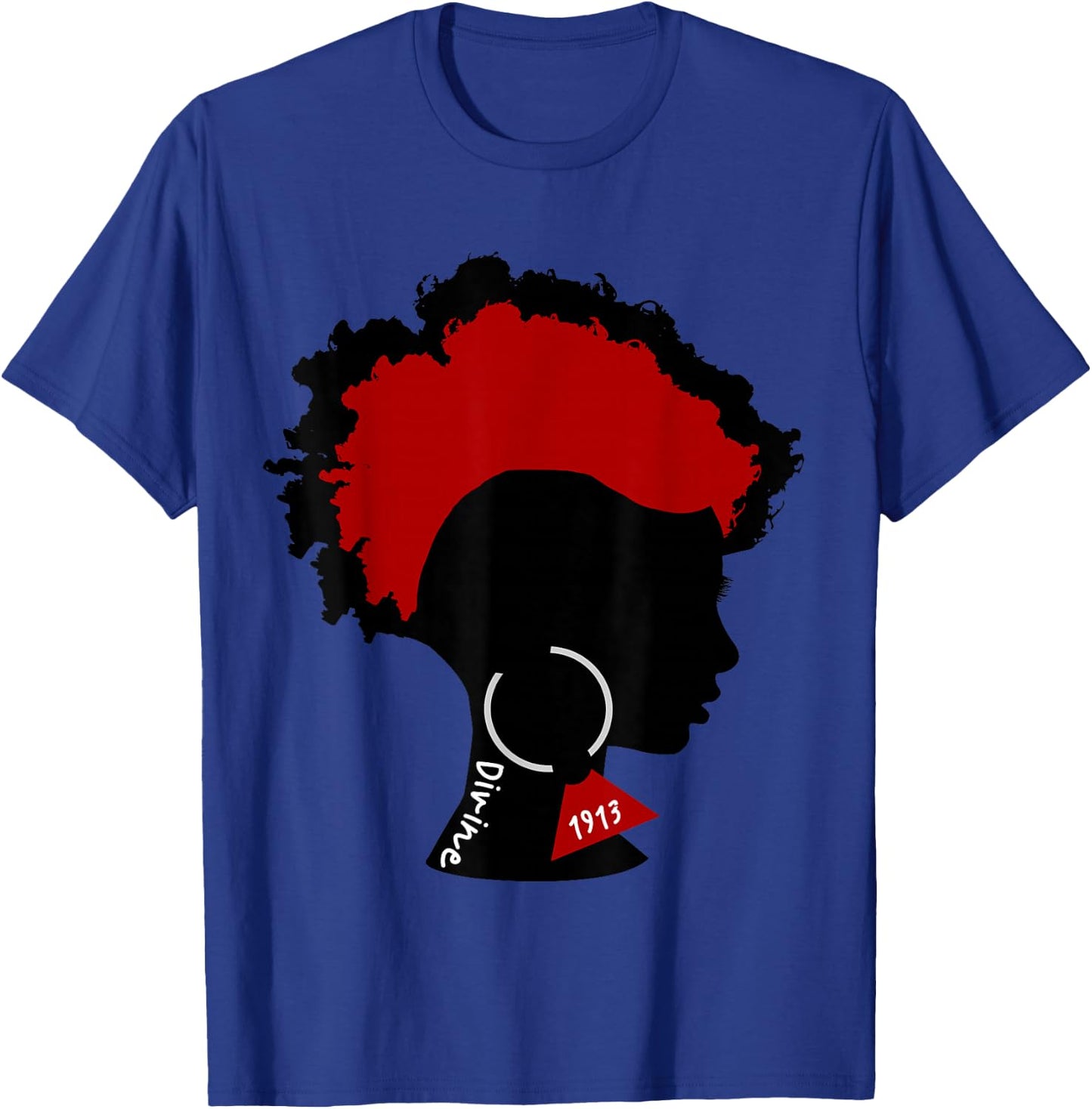 DST Divine Afro Frohawk Diva Tattoo 1913 Delta Earring Small T-Shirt - T-Shirt | Royal
