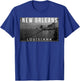 New Orleans Louisiana Mardi Gras 504 Jazz Skyline T-Shirt - T-Shirt | Royal