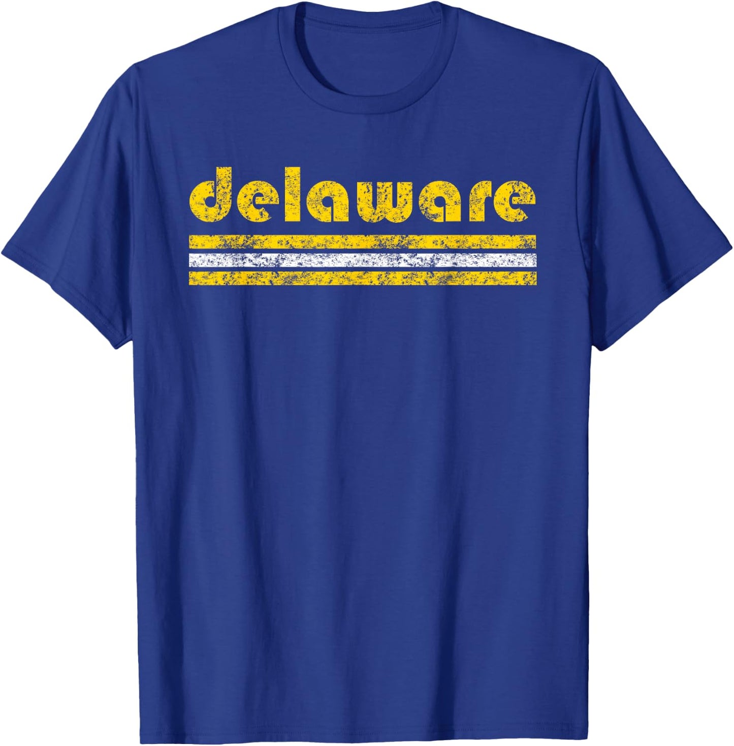 Delaware Retro Vintage Weathered T-Shirt - T-Shirt | Royal