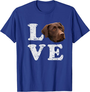 I Love My Chocolate Lab | Labrador Retriever Dog Women Girls Kids T-Shirt - T-Shirt | Royal