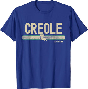 Creole LA | Louisiana | Travel & 80s Style T-Shirt - T-Shirt | Royal