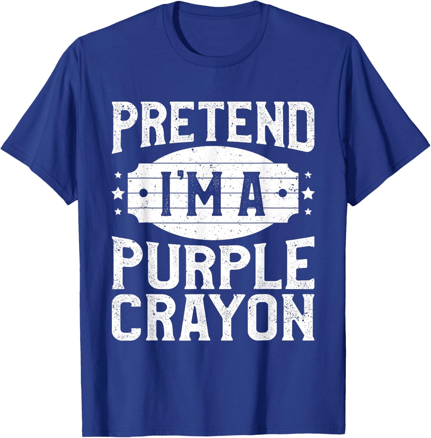 Pretend I'm A Purple Crayon Matching Costume Halloween Party T-Shirt - T-Shirt | Royal