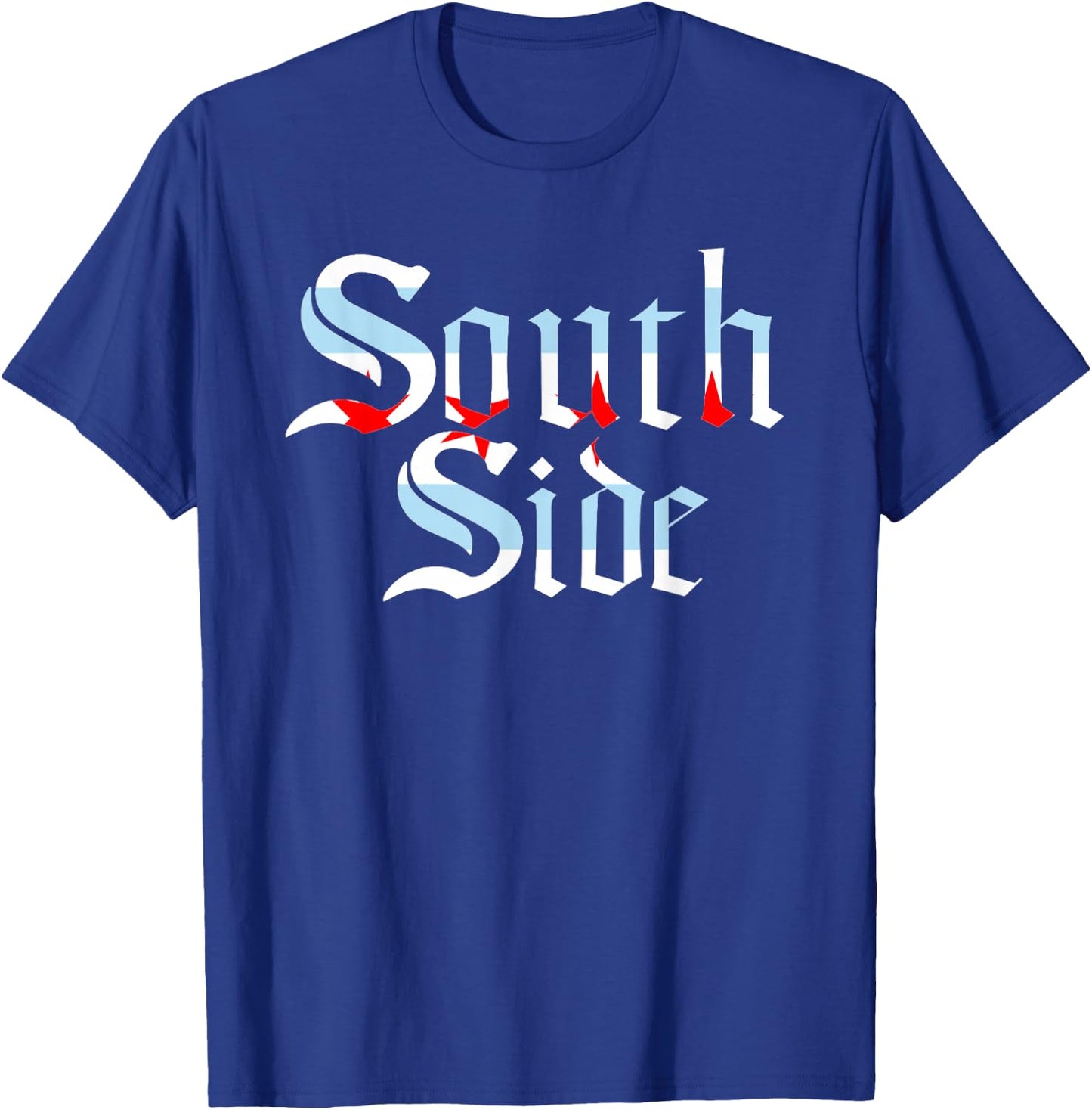 SOUTH SIDE Chicago Flag Local City T-Shirt - T-Shirt | Royal