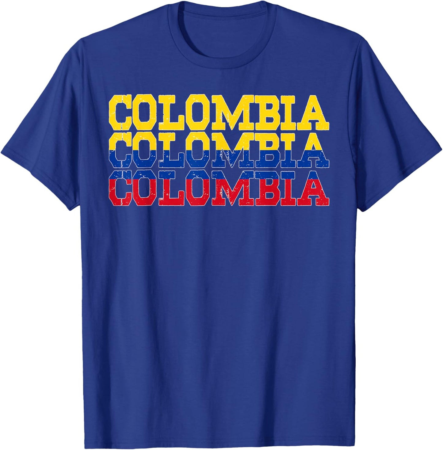 COLOMBIA | Colombian Flag Sports Lovers T-Shirt - T-Shirt | Royal