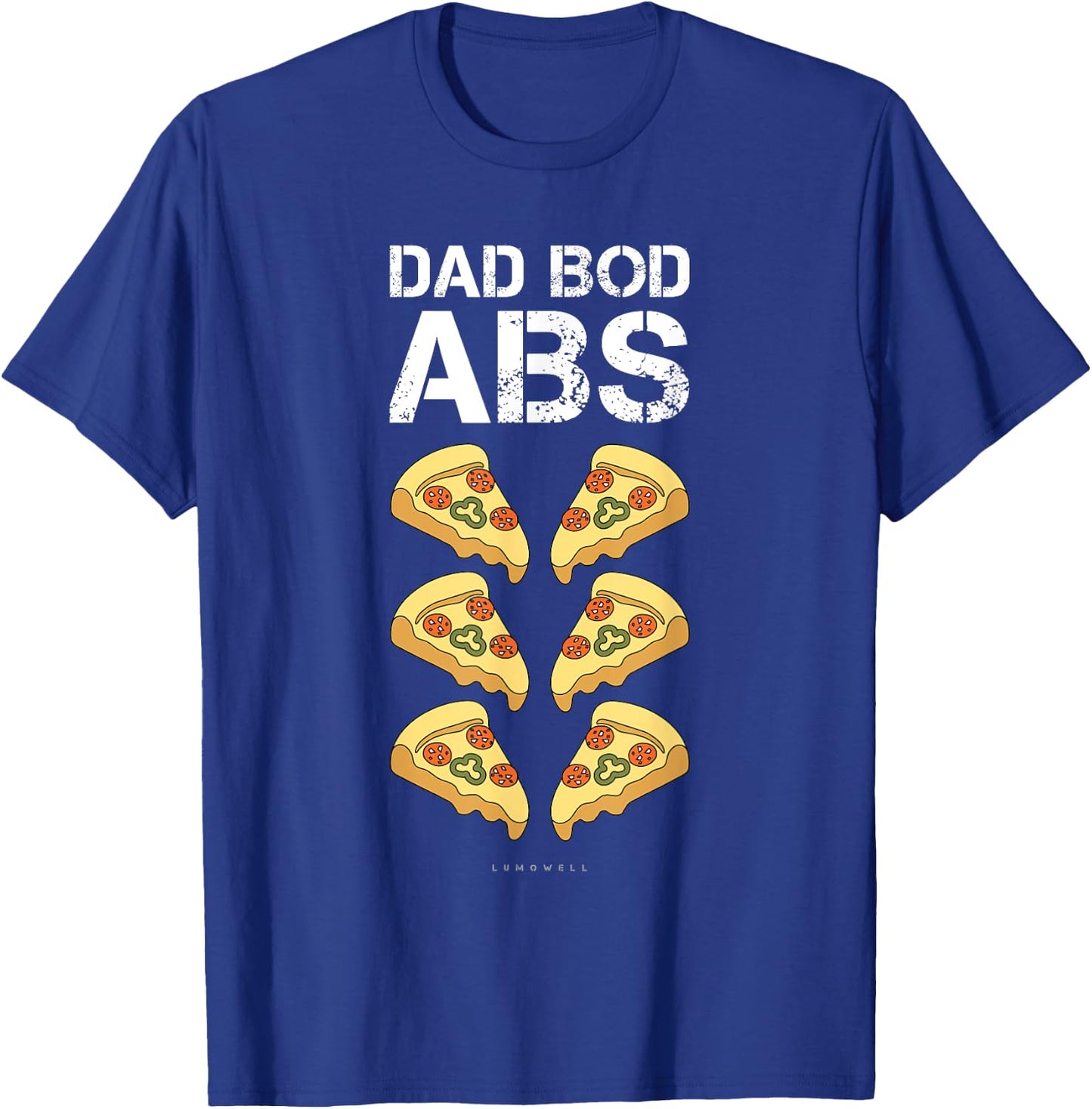 Dad Bod ABS . Funny Pizza Six Pack Daddy Gym Gift T-Shirt - T-Shirt | Royal