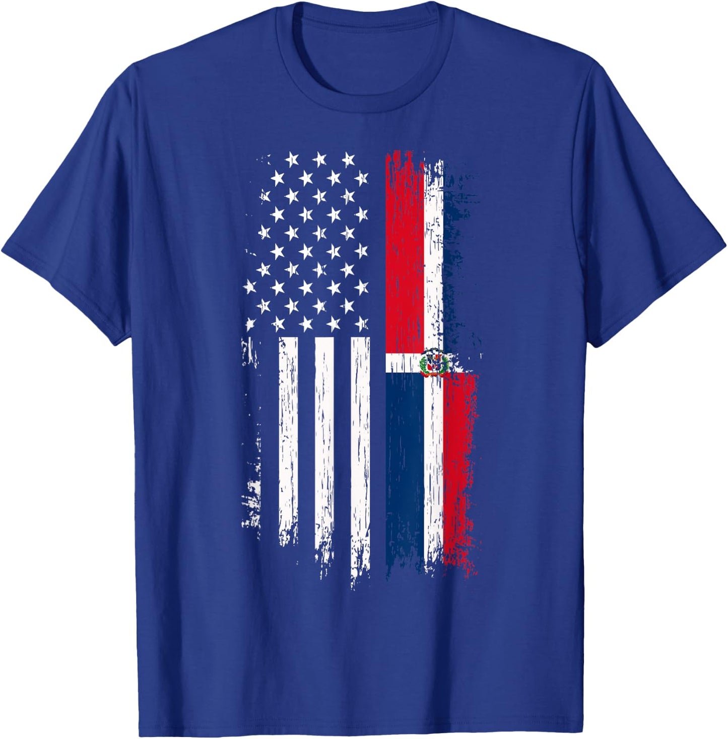 Dominican American Flag - Pride Dominica USA Shirt T-Shirt - T-Shirt | Royal