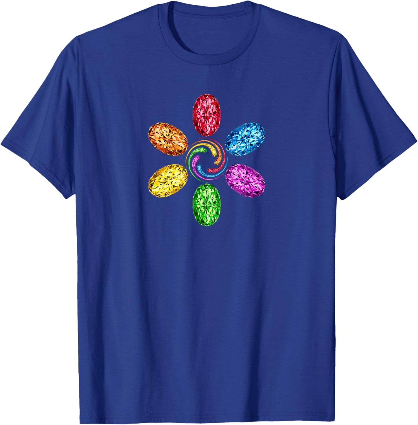 All Stones Rainbow Spiral Chakra T-Shirt - T-Shirt | Royal