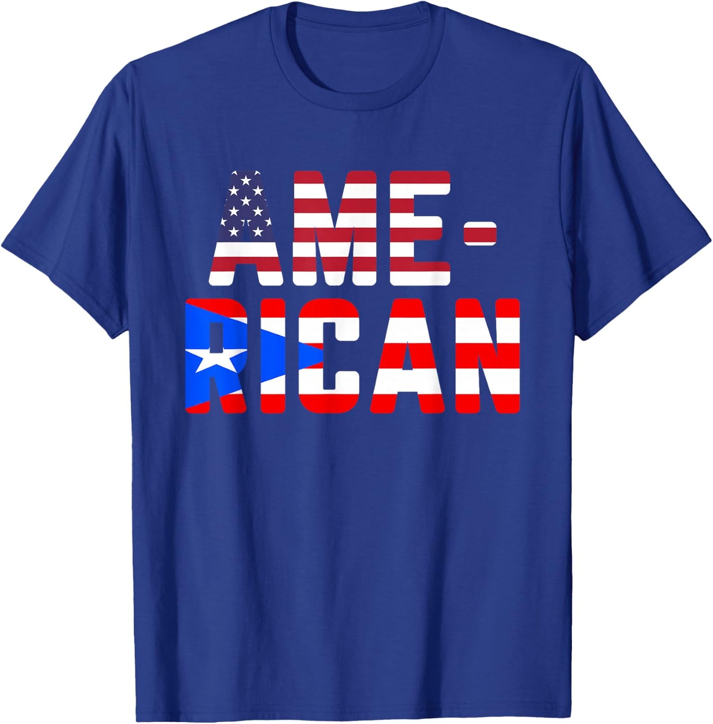 American Puerto Rican USA Puerto Rico Boricua T-Shirt - T-Shirt | Royal