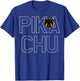 Pokémon Pikachu Block Letter T-Shirt - T-Shirt | Royal