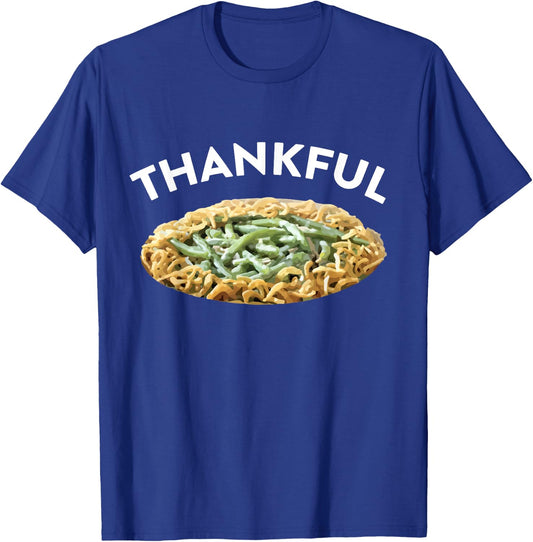 Thankful Green Bean Casserole Thanksgiving Dinner T-Shirt - T-Shirt | Royal
