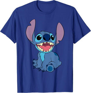 Lilo & Stitch - Sitting T-Shirt - T-Shirt | Royal