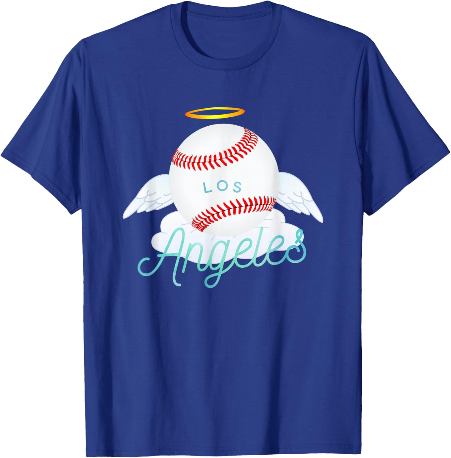 Los Angeles Angel Ball Cool Baseball Team Design T-Shirt - T-Shirt | Royal