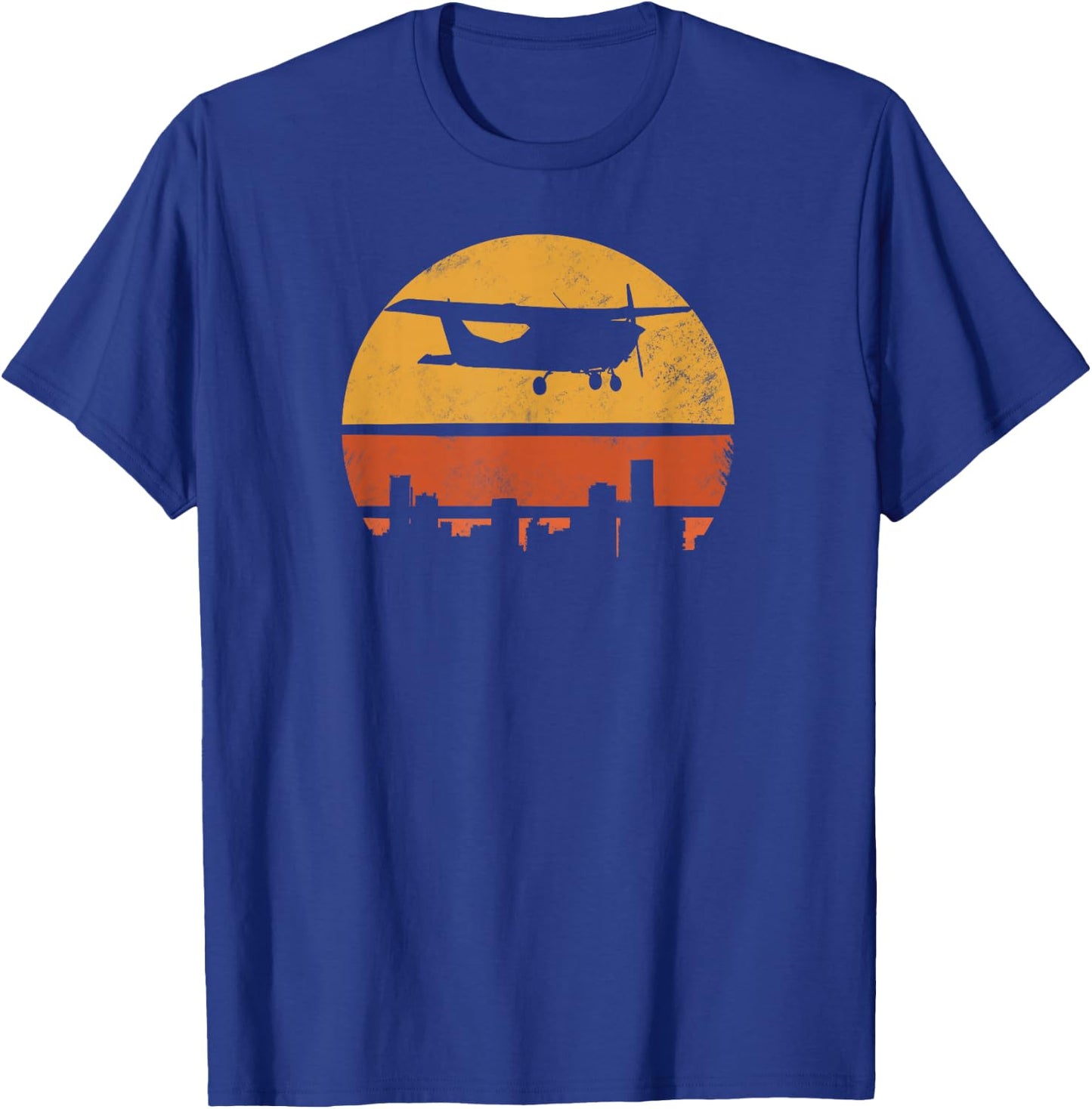 Retro Pilot C172 Flying Gift T-Shirt - T-Shirt | Royal