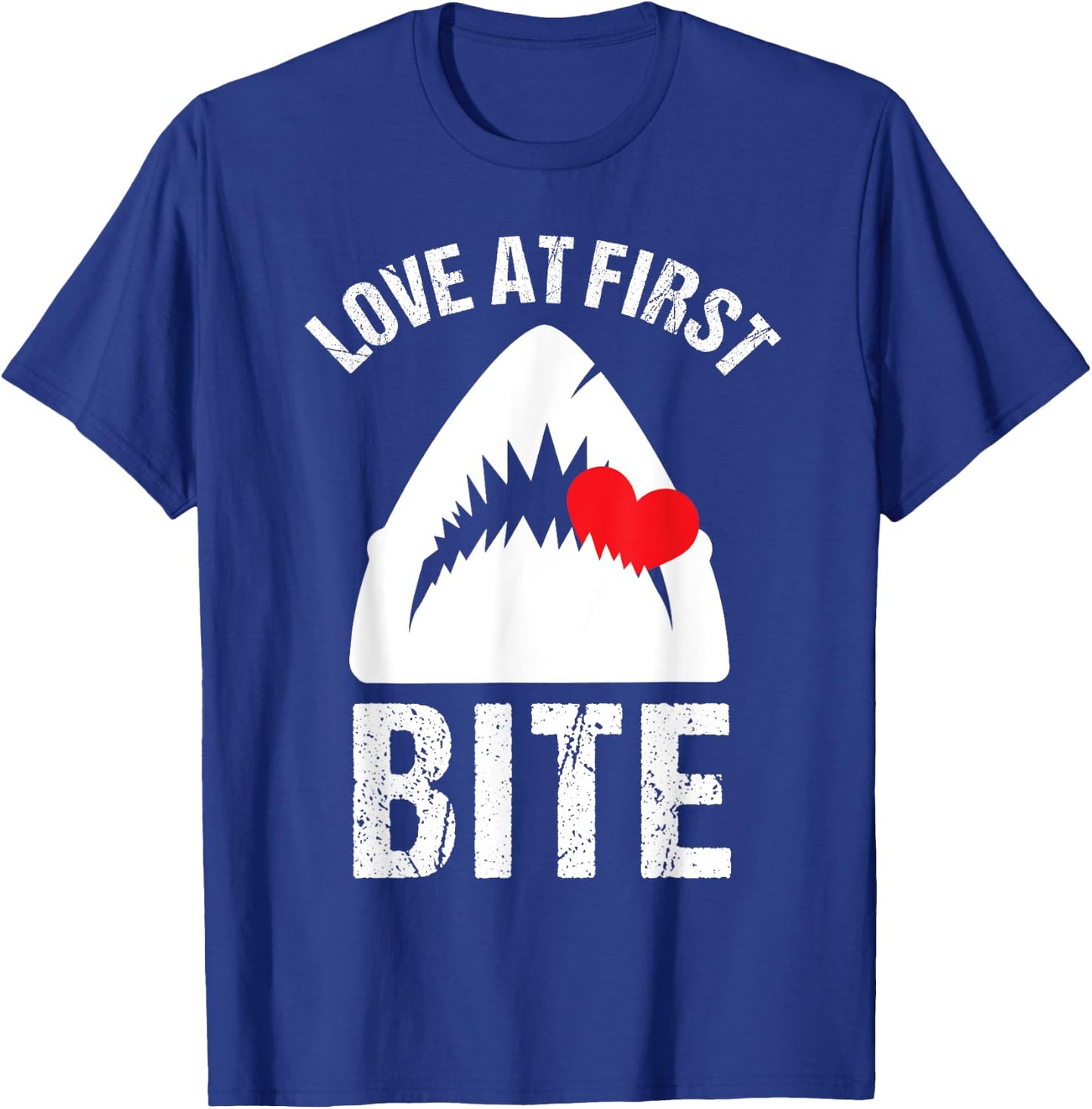 Valentines Shirt for Boys Funny Shark Quote Love Bite T-Shirt - T-Shirt | Royal